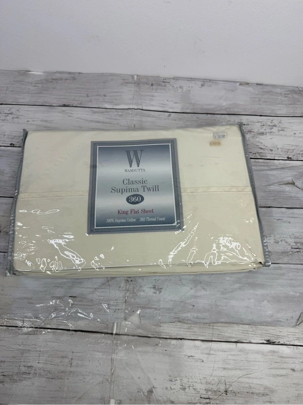Wamsutta Classic Supima Twill 360 thread count king flat sheet